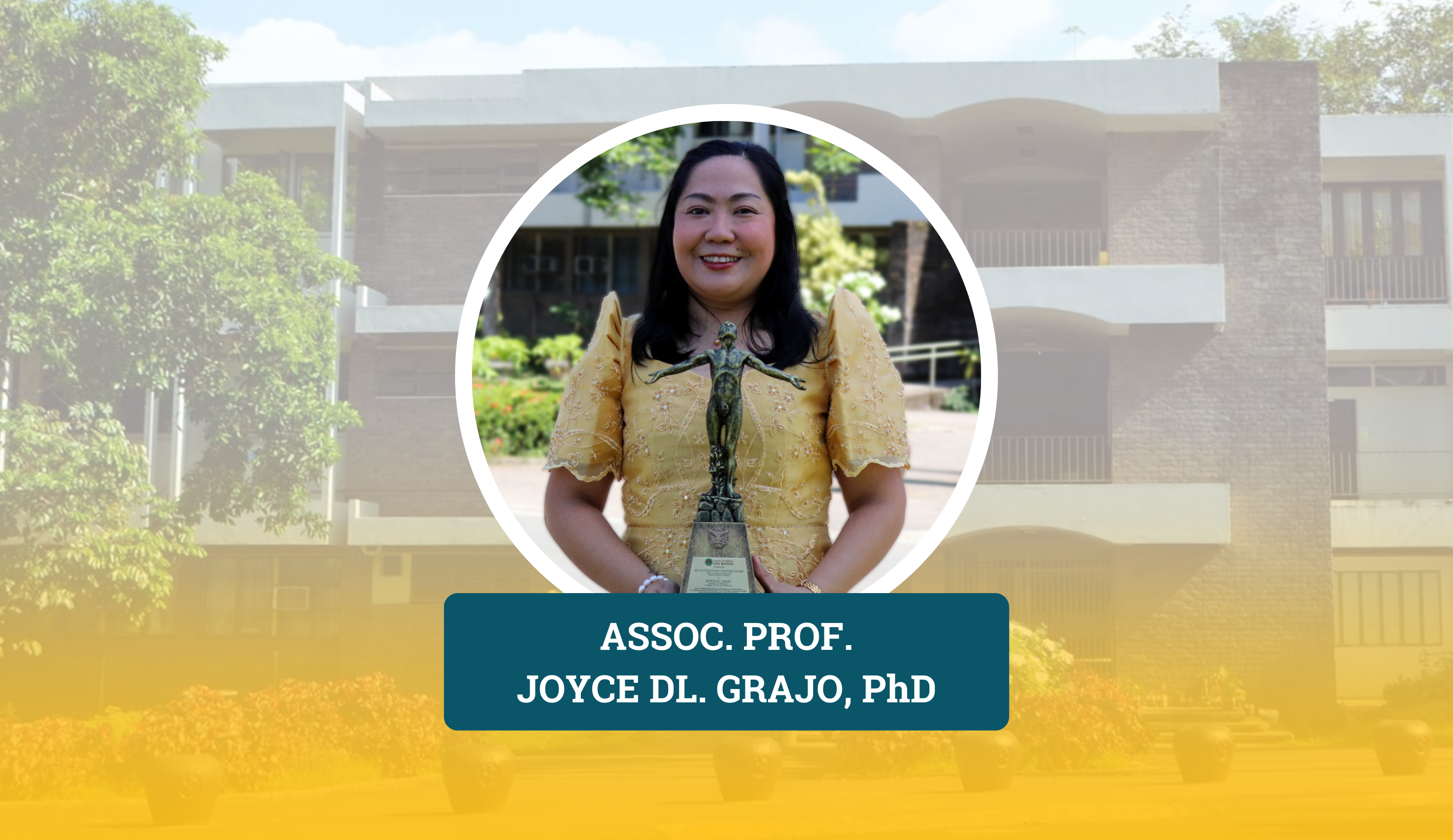 INSTAT Associate Professor Grajo named as 2025 UPLB Outstanding Teacher Awardee